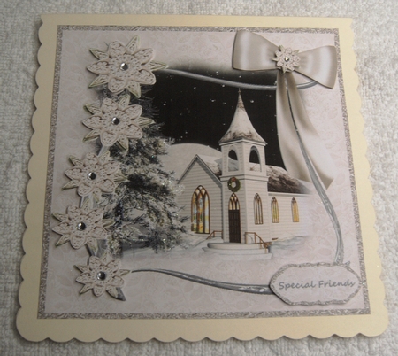 Silent Night 7 x 7 Card Front by Margaret Scott