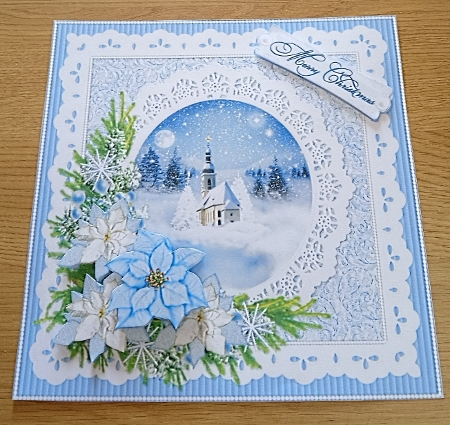 8x8 Ice Blue Christmas by Margaret Scott