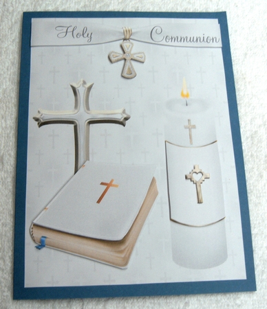 A5 Holy Communion Card in White by Margaret Scott