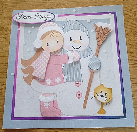 Snow Hugs Card Topper by Margaret Scott