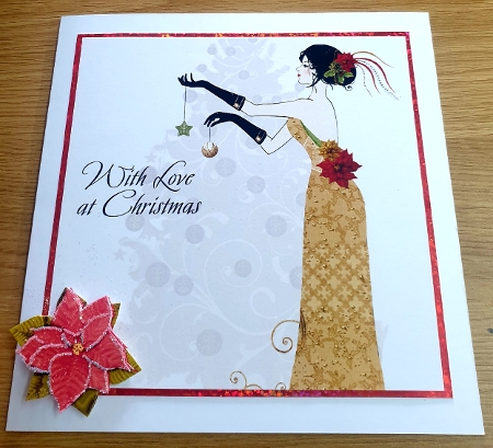 Poinsettia Red & Pink 3D by Margaret Scott