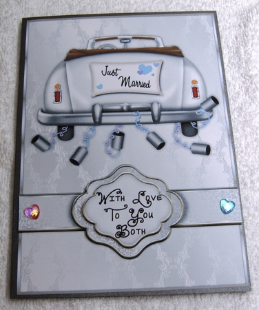 Wedding Car Wedding Card by Margaret Scott