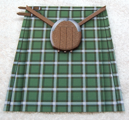 Kilt Card - Green by Margaret Scott