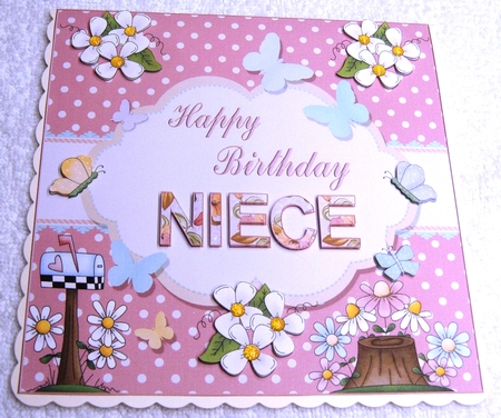 Happy Birthday Niece Topper by Margaret Scott