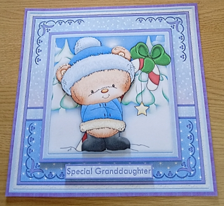 Christmas Candy Star Ted 7.5 Mini Kit with Decoupage by Margaret Scott