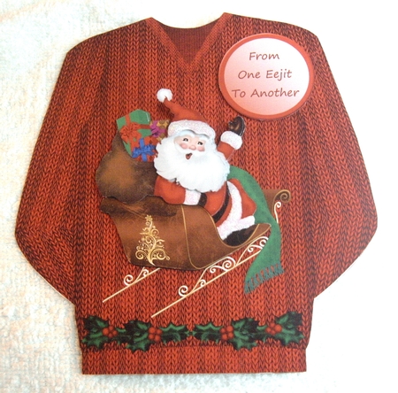 Santa's Sleigh - Christmas Jumper Card Mini Kit by Margaret Scott