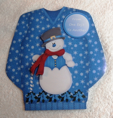 Snowman - Christmas Jumper Card Mini Kit by Margaret Scott
