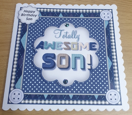 Totally Awesome Son Card Front Kit by Margaret Scott