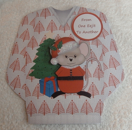 Santa Mouse - Christmas Jumper Card Mini Kit by Margaret Scott