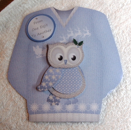 Little Owl - Christmas Jumper Card Mini Kit by Margaret Scott