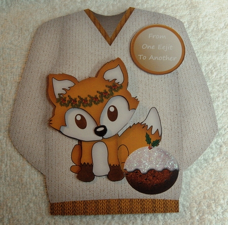 Little Fox - Christmas Jumper Card Mini Kit by Margaret Scott
