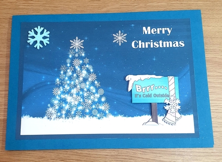 Snowflake Christmas Tree A4 by Margaret Scott