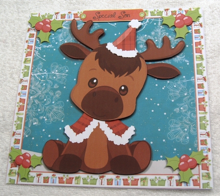 Adorable Festive Reindeer 8x8 Mini Kit by Margaret Scott