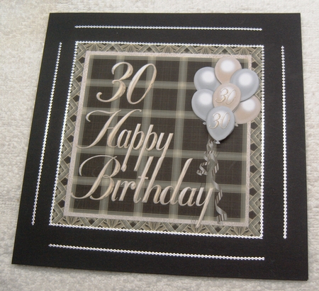 30th Birthday Balloon Card by Margaret Scott