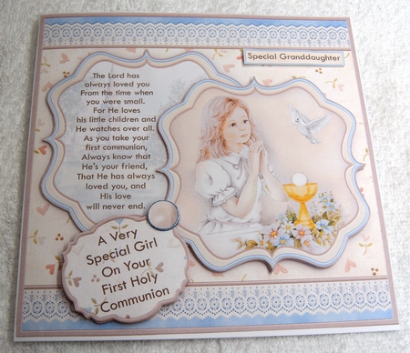 First Holy Communion Girl & Dove 8x8 Mini Kit by Margaret Scott