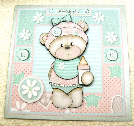 New Baby Girl Bella Teddy Bear Mini Kit by Margaret Scott