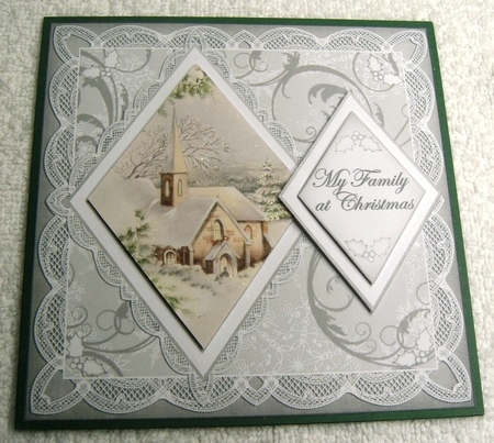 Christmas Day Family at Christmas 7in Double Diamond Topper by Margaret Scott