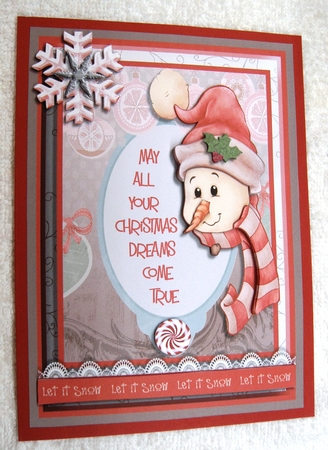 Contemporary Christmas Snowman by Margaret Scott
