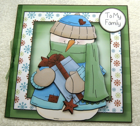Christmas Gift Snowman by Margaret Scott