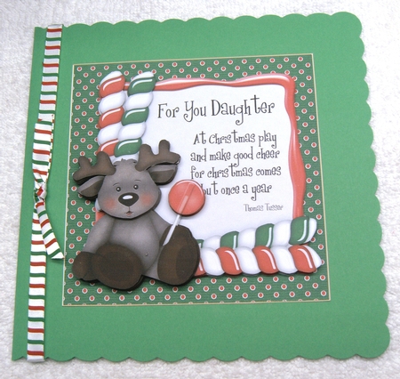 Daughter Lollipop Xmas Card Kit by Margaret Scott