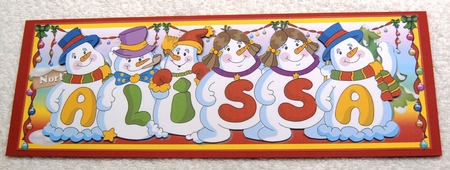 SNOWMEN NAMES LARGE DL - ALISSA by Margaret Scott
