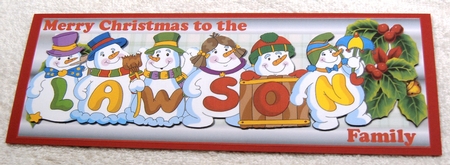 SNOWMEN SURNAME - LAWSON by Margaret Scott