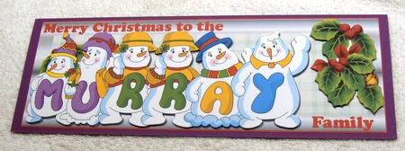 SNOWMEN SURNAME - MURRAY by Margaret Scott