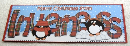 Large DL Merry Christmas from INVERNESS 3D decoupage  by Margaret Scott