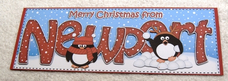 Large DL Merry Christmas from NEWPORT 3D decoupage by Margaret Scott