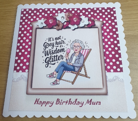 Backing card topper by Margaret Scott