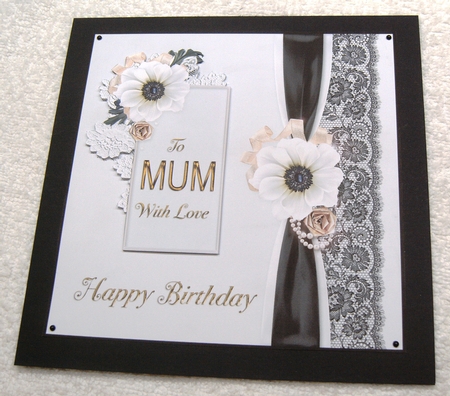 Black & White Birthday Card - Mum by Margaret Scott