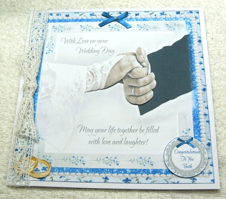 WEDDING DAY - GLITTER BACKED by Margaret Scott