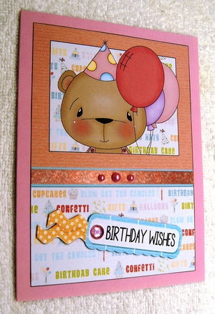 Birthday Bear Card 3 by Margaret Scott