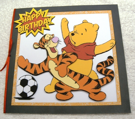Tiger and bear playing football 8x8 mini kit by Margaret Scott