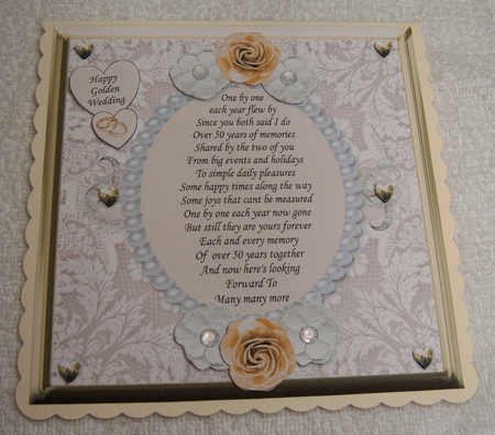 WEDDING VOW RENEWAL GOLDEN ANNIVERSARY - GREAT VERSE MULTIPLE SENTIMENTS by Margaret Scott