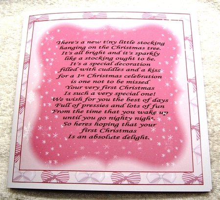 1st CHRISTMAS WISHES GIRL 8x8 TOPPER / INSERT by Margaret Scott