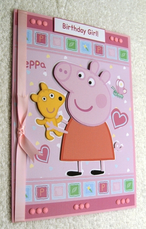 Peppa Pig A5 Decoupage by Margaret Scott