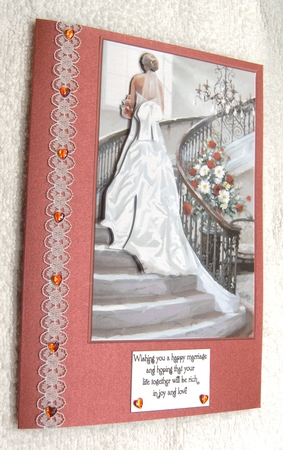 Staircase Bride Decoupage by Margaret Scott