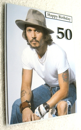 Johnny Depp A5 Quick Card by Margaret Scott