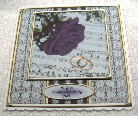 JJ MAUVE ROSE WEDDING OR ANNIVERSARY 8X8 by Margaret Scott
