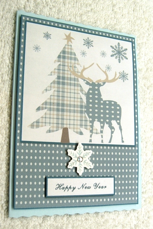 3 X LITTLE DEER CHRISTMAS CARD FRONTS by Margaret Scott