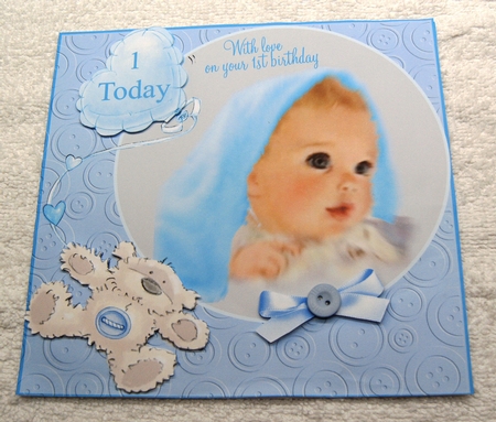 CUTE AS A BUTTON 1ST BIRTHDAY BOY by Margaret Scott