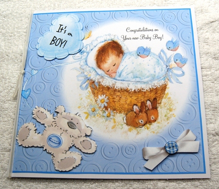 CUTE AS A BUTTON NEW BABY BOY by Margaret Scott