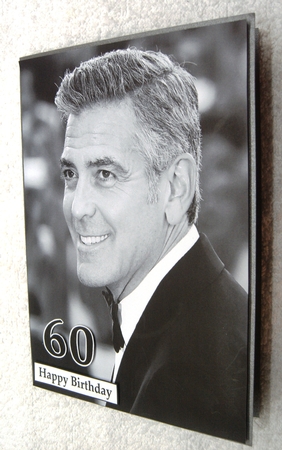 George Clooney A5 Quick Card by Margaret Scott