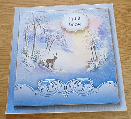 Watercolour Christmas - A Deer In The Snow by Margaret Scott