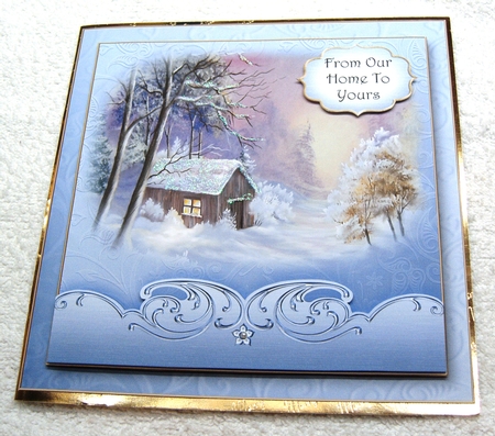 Watercolour Christmas - Cabin In The Woods by Margaret Scott