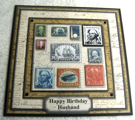 Stamp Collector 8x8 3 Page Decoupage Mini Kit by Margaret Scott