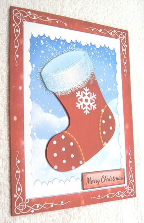 Red Christmas Stocking by Margaret Scott