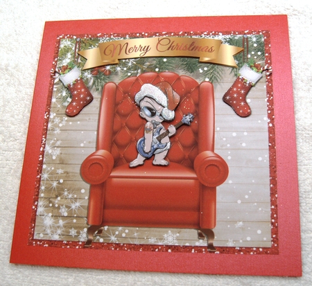 CHRISTMAS CHAIR ROCKER BABY QUICK CARD SHEET by Margaret Scott