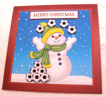 FOOTBALL SNOWMAN QUICK CARD SHEET 1 by Margaret Scott